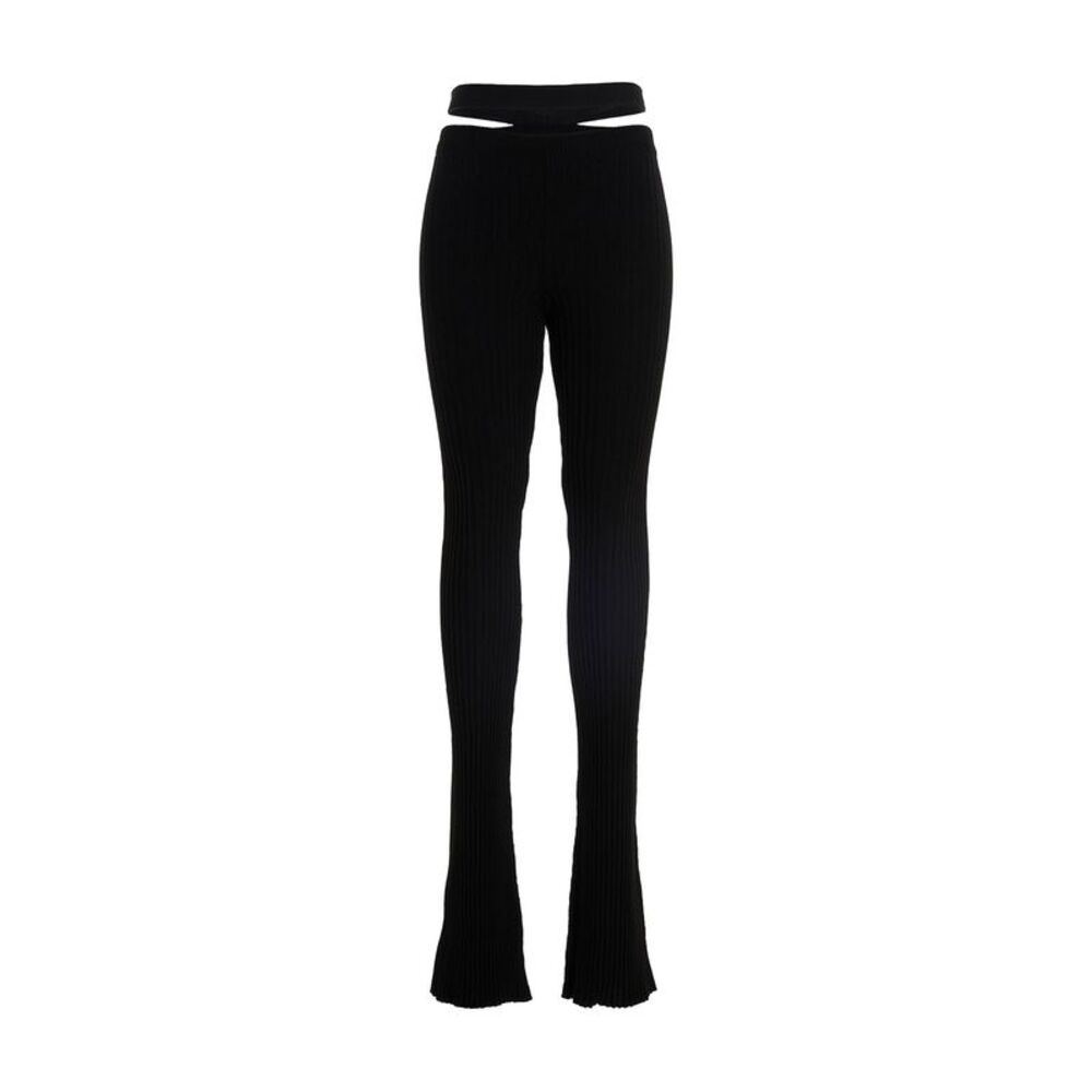Andreādamo Women's Ribbed Flared Trousers